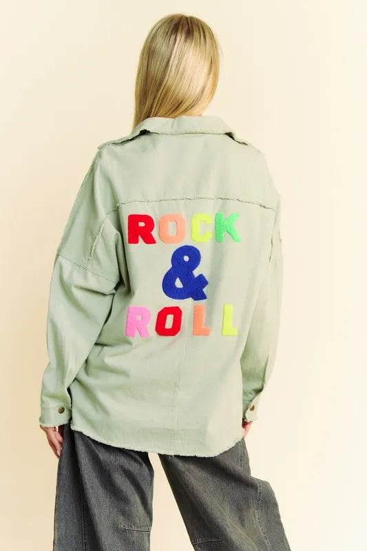 Davi & Dani Multi Color Rock & Roll Fringed Hem Loose Fit Shacket - Shop Style & More | Fresh Looks, Everyday Deals & Free Shipping