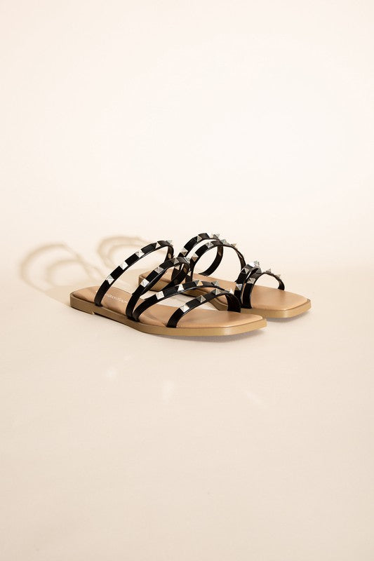 TEMIRA-S Stud Flat Slides Sandals