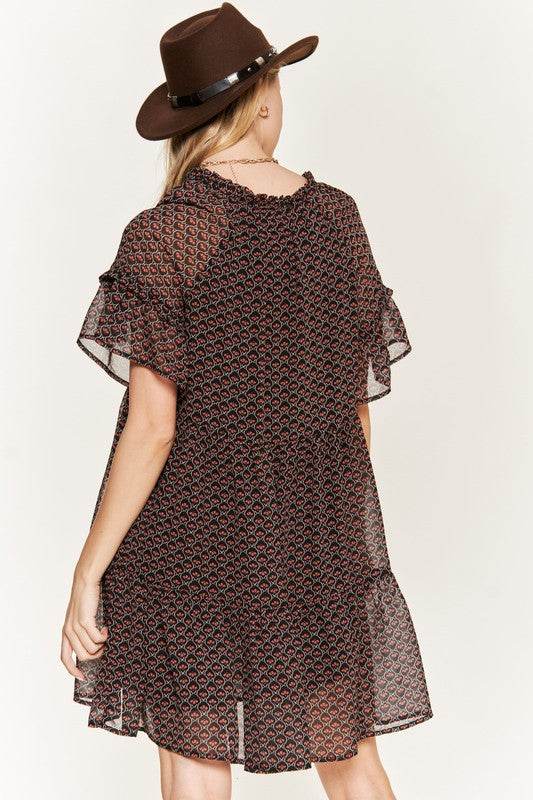 Floral print v-neck mini dress JBJ1054 - Shop Style & More | Fresh Looks, Everyday Deals & Free Shipping