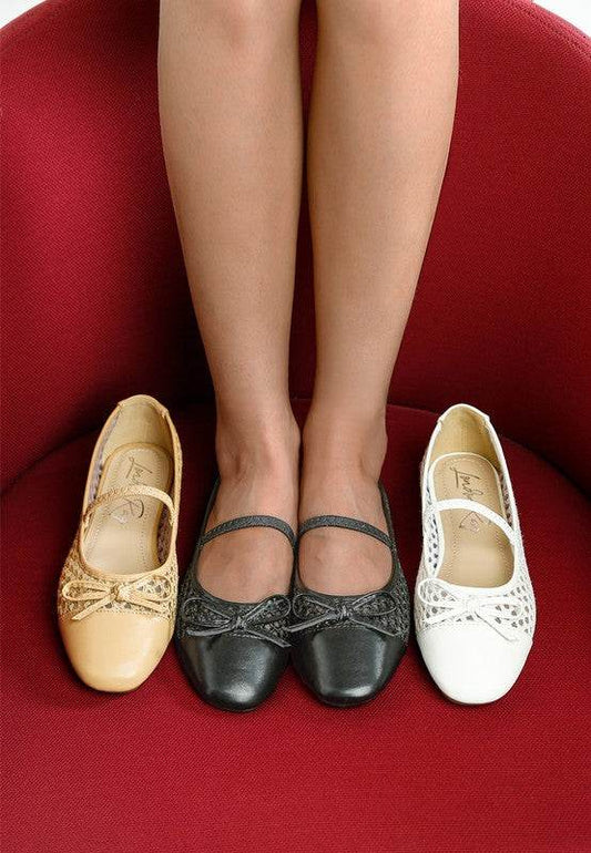 Omela Woven Bow Detail Ballerinas - Shop Style & More | Fresh Looks, Everyday Deals & Free Shipping