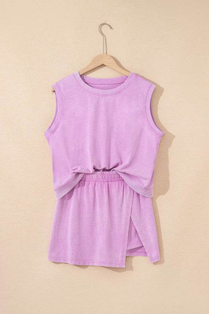 Aria 2 Pieces Mineral Wash Cotton Tank Top Lined S - Shop Style & More | Fresh Looks, Everyday Deals & Free Shipping