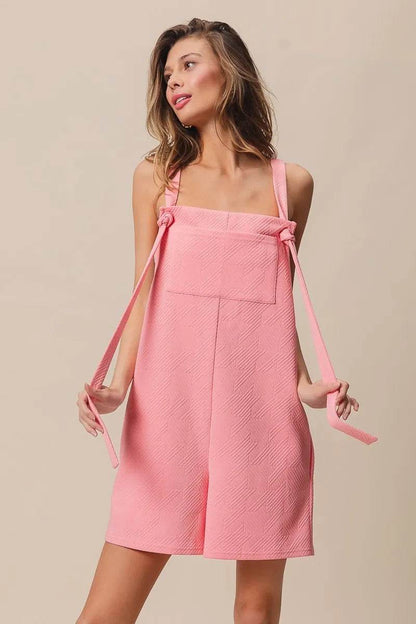 BiBi Texured Jacquard Romper with Side Pockets - Shop Style & More | Fresh Looks, Everyday Deals & Free Shipping