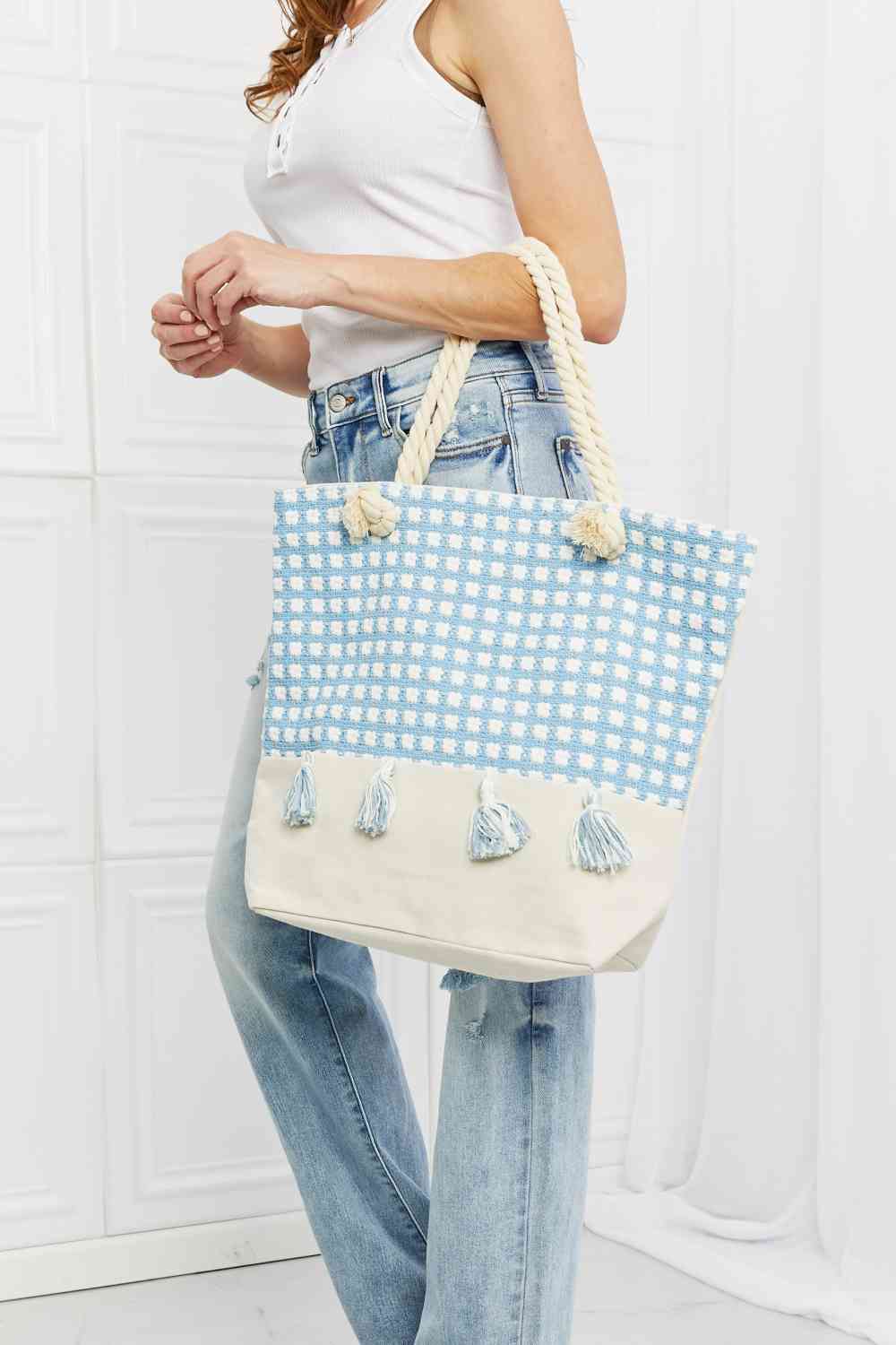 Justin Taylor Picnic Date Tassel Tote Bag Bags