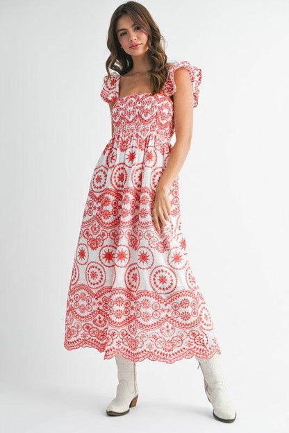 Barb Embroidered Maxi Sundress - Shop Style & More | Fresh Looks, Everyday Deals & Free Shipping