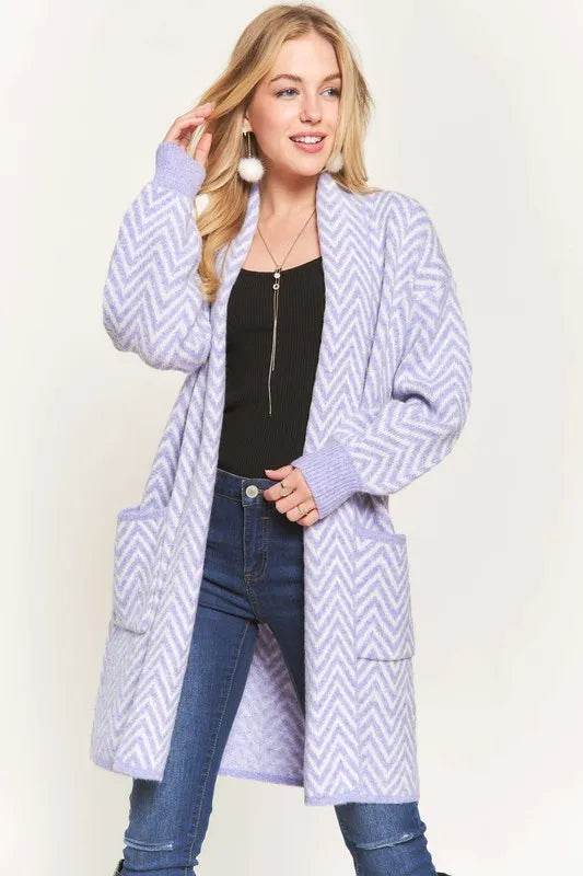 ADORA Chevron Sweater Cardigan - Shop Style & More | Fresh Looks, Everyday Deals & Free Shipping