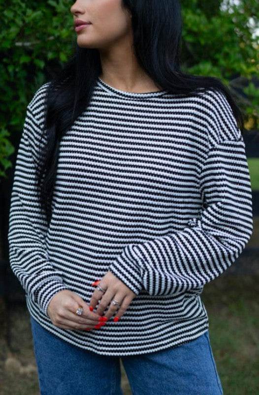 Elouise Stripe Long Sleeve Top - Shop Style & More | Fresh Looks, Everyday Deals & Free Shipping