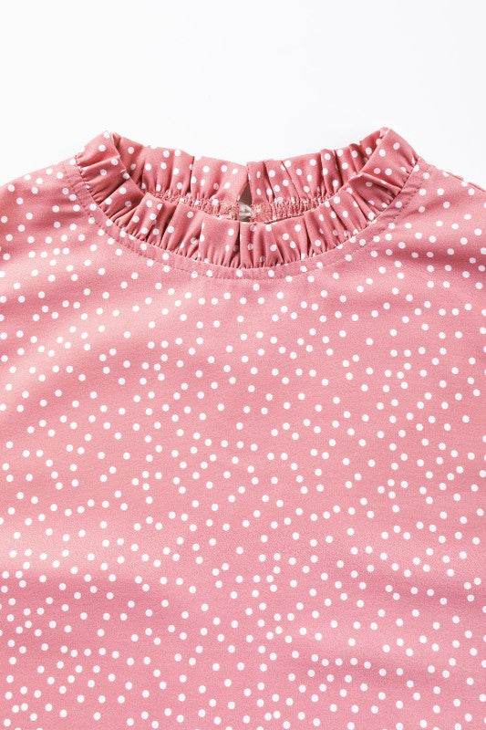 Marlowe Polka Dots Ruffle Flutter Sleeve Frilled N - Shop Style & More | Fresh Looks, Everyday Deals & Free Shipping