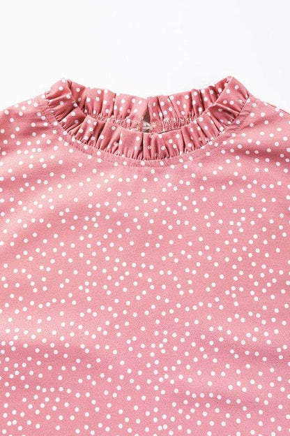 Marlowe Polka Dots Ruffle Flutter Sleeve Frilled N - Shop Style & More | Fresh Looks, Everyday Deals & Free Shipping