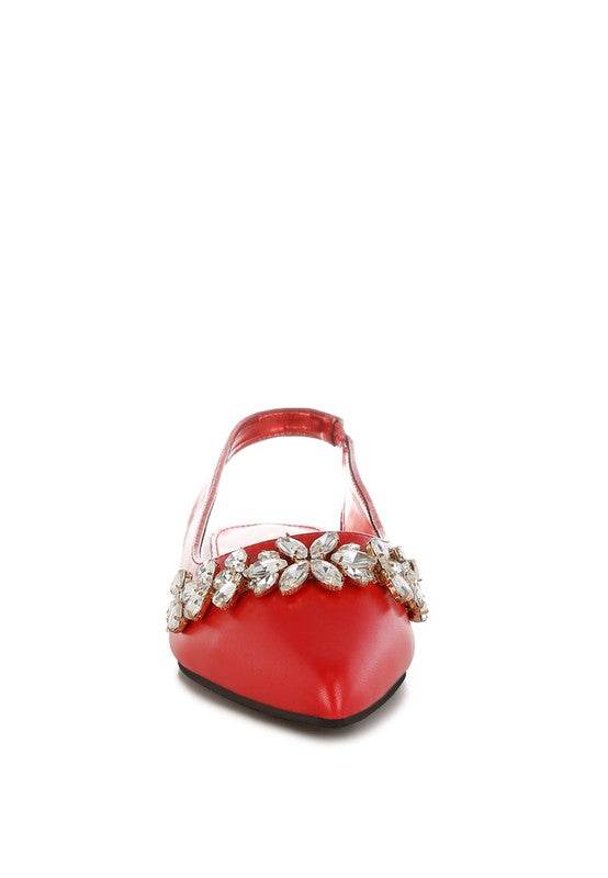 Adhara Diamante Embellished Flat Sandals - Shop Style & More | Fresh Looks, Everyday Deals & Free Shipping