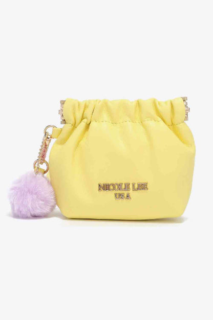 Nicole Lee USA Faux Leather Pouch Banana Yellow One Size Bags