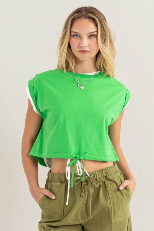 HYFVE Drawstring Hem Crop Top - Shop Style & More | Fresh Looks, Everyday Deals & Free Shipping