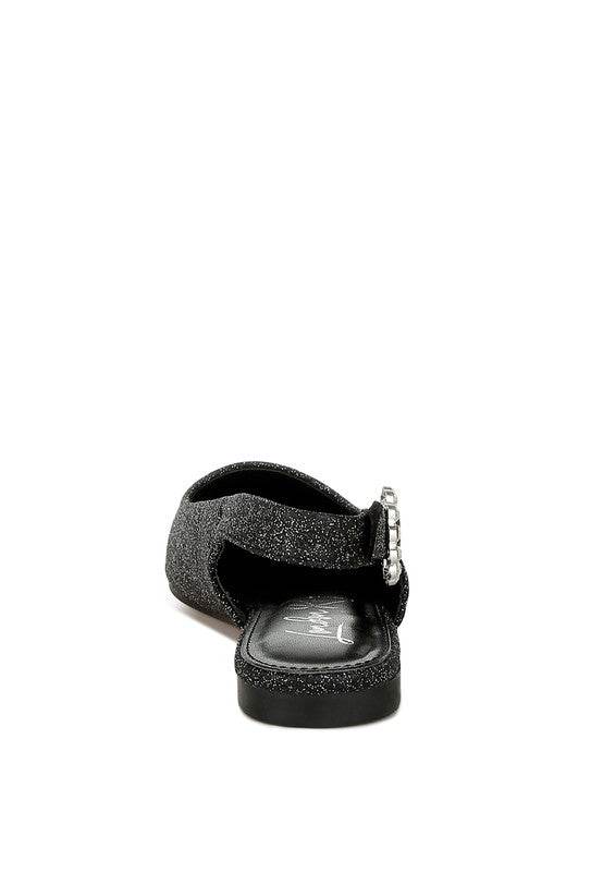 Giora Glitter Slingback Flat Sandals - Shop Style & More | Fresh Looks, Everyday Deals & Free Shipping
