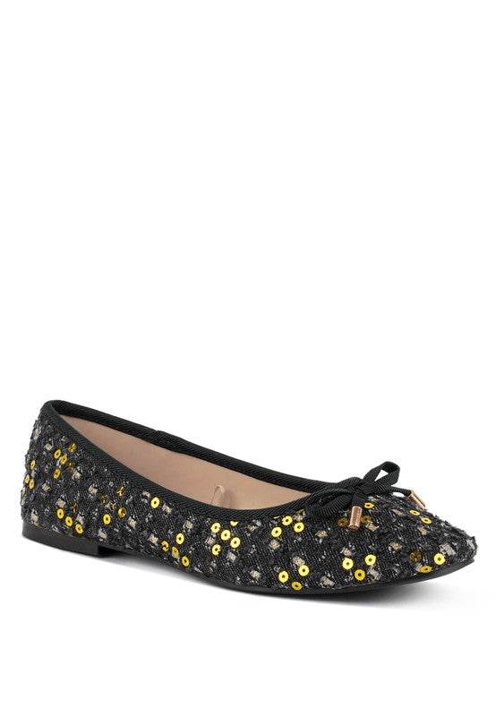 Florent Sequin Flat Bow Ballerinas - Shop Style & More | Fresh Looks, Everyday Deals & Free Shipping