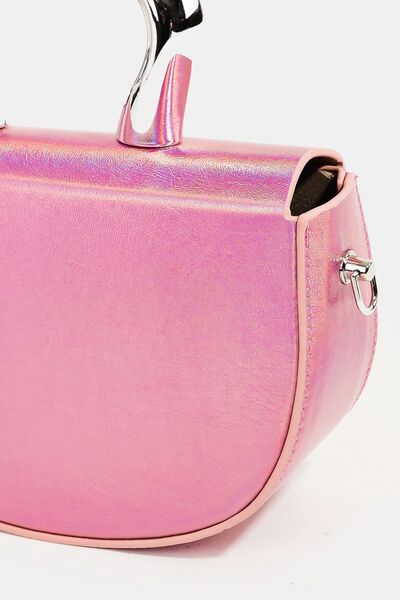 Fame Glossy Semi Circle Top Handle Bag Bags