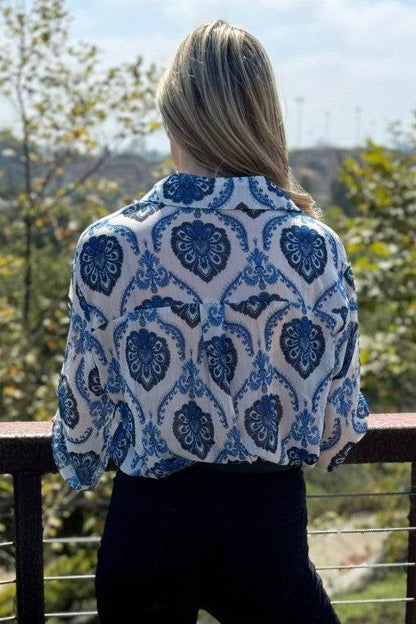 Mila Pattern Button Top - Shop Style & More | Fresh Looks, Everyday Deals & Free Shipping