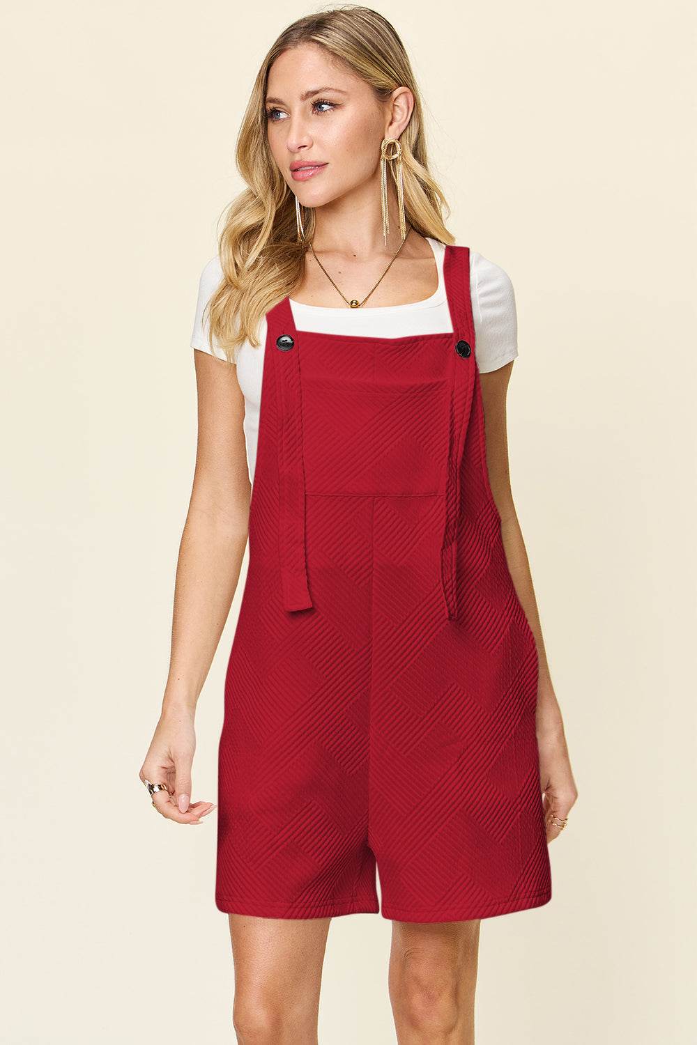 Double Take Full Size Texture Sleeveless Romper - Shop Style & More | Fresh Looks, Everyday Deals & Free Shipping