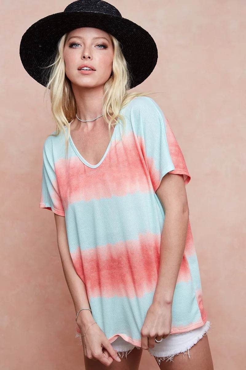 BiBi Tiedye Printed Hacci Knit Top - Shop Style & More | Fresh Looks, Everyday Deals & Free Shipping