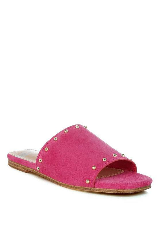 Odalia Soft Suede Leather Studded Flats - Shop Style & More | Fresh Looks, Everyday Deals & Free Shipping