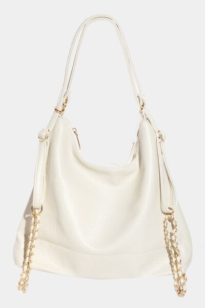 Fame PU Leather Multipurpose Shoulder Bag Ivory One Size Bags