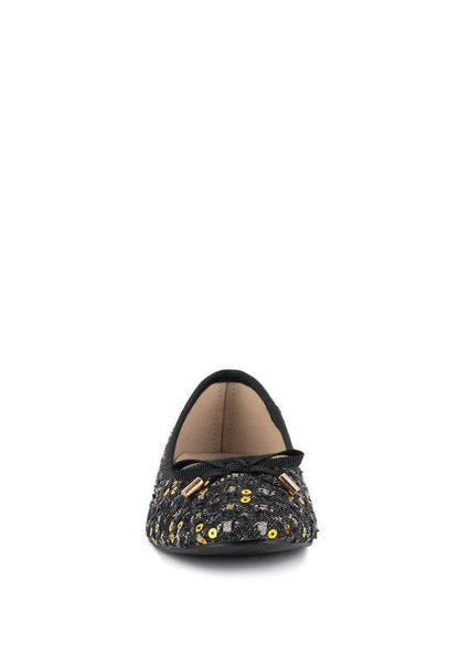 Florent Sequin Flat Bow Ballerinas - Shop Style & More | Fresh Looks, Everyday Deals & Free Shipping