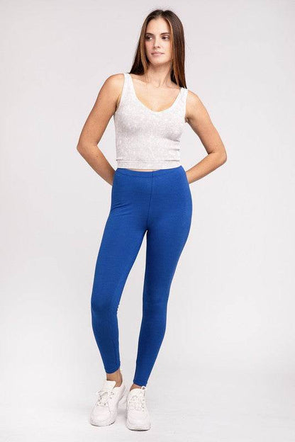 Premium Cotton Full-Length Leggings - Shop Style & More | Fresh Looks, Everyday Deals & Free Shipping