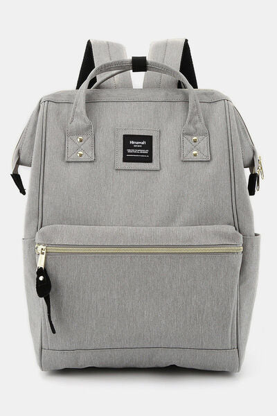 Himawari Waterproof Canvas Backpack Bag with Side Pockets Light Gray One Size Bags