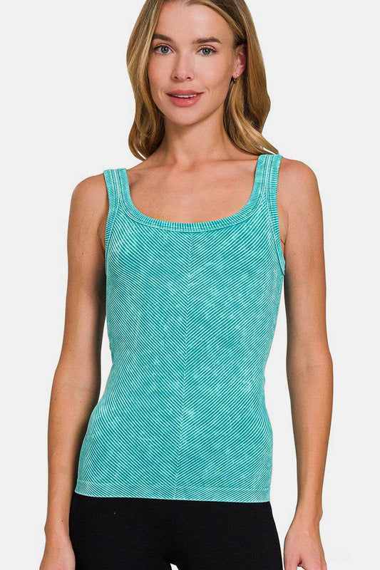 Zenana Ribbed Scoop Neck Tank - Shop Style & More | Fresh Looks, Everyday Deals & Free Shipping