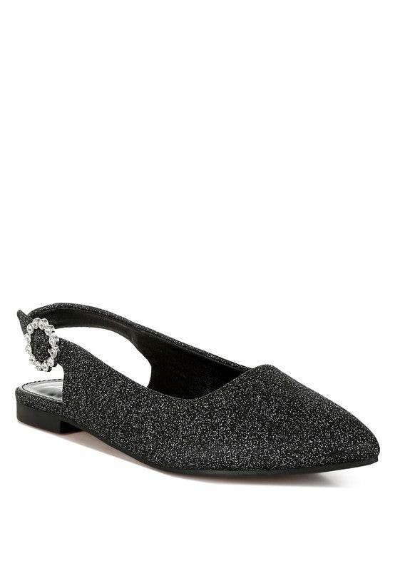 Giora Glitter Slingback Flat Sandals - Shop Style & More | Fresh Looks, Everyday Deals & Free Shipping