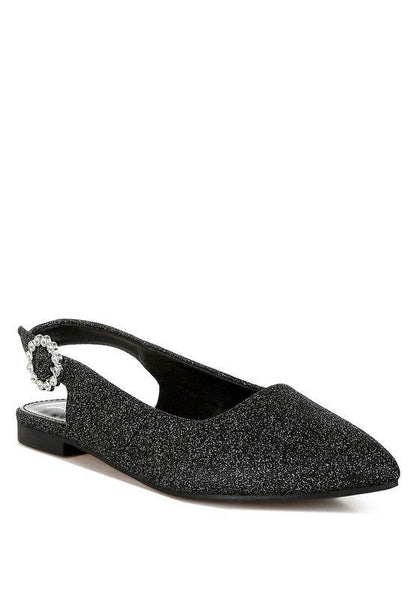 Giora Glitter Slingback Flat Sandals - Shop Style & More | Fresh Looks, Everyday Deals & Free Shipping
