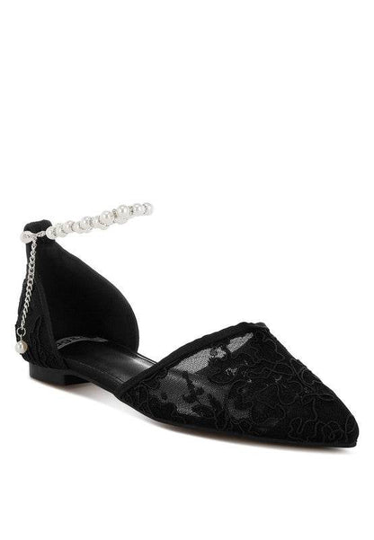 Shrami Pearl & Rhinestone Strap Flat Sandals - Shop Style & More | Fresh Looks, Everyday Deals & Free Shipping