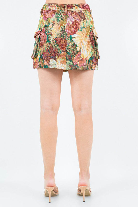 American Bazi Jacquard Weave Cargo Pocket Skirt - Shop Style & More | Fresh Looks, Everyday Deals & Free Shipping