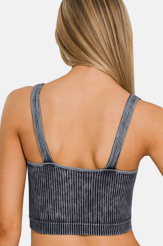 Zenana Washed Ribbed Cropped V-Neck Tank - Shop Style & More | Fresh Looks, Everyday Deals & Free Shipping
