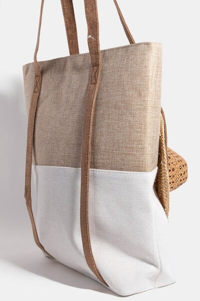 Fame Two Tone Hat Carrier Canvas Tote Bag Bags