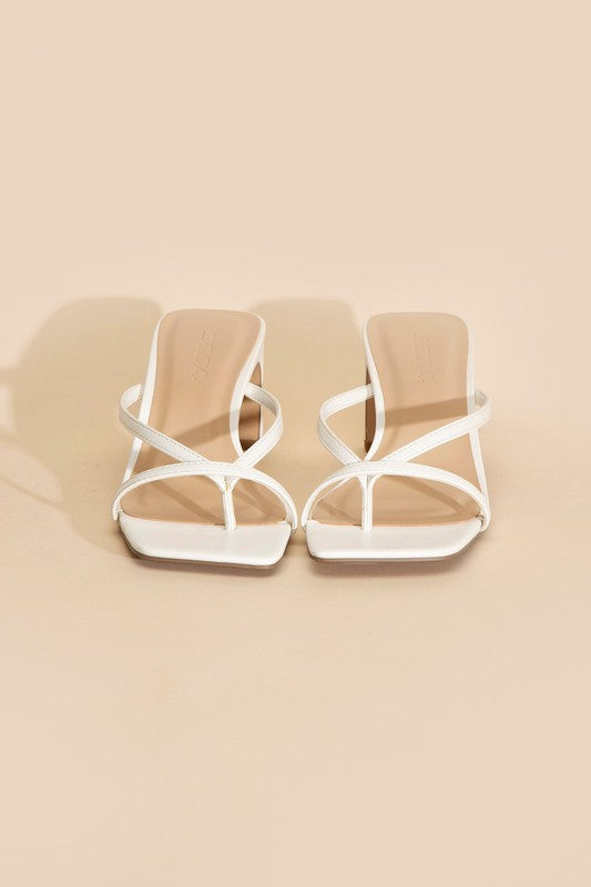 GADGET-S Thong Mule Heels Sandals