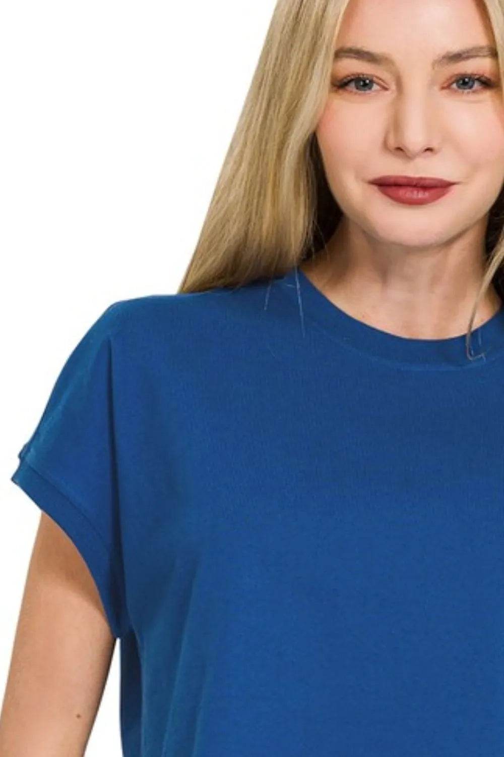 Zenana Premium Cotton Relaxed Crop Tee - Shop Style & More | Fresh Looks, Everyday Deals & Free Shipping