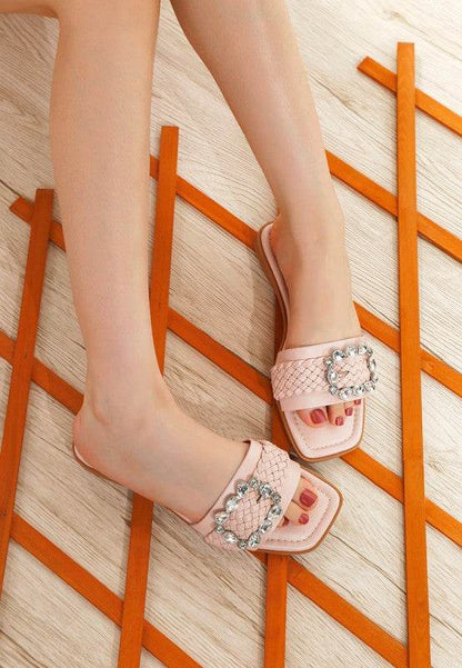 Hazbin Diamante Flat Sandals - Shop Style & More | Fresh Looks, Everyday Deals & Free Shipping