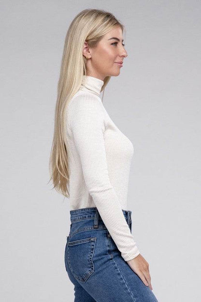 Ribbed Turtle Neck Long Sleeve Top - Shop Style & More | Fresh Looks, Everyday Deals & Free Shipping