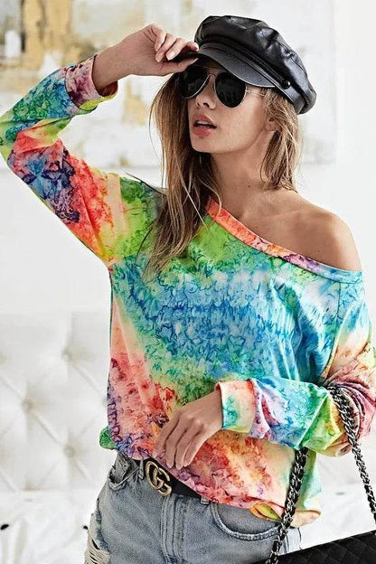 BiBi Tie Dye Soft Knit Jersey T-Shirt - Shop Style & More | Fresh Looks, Everyday Deals & Free Shipping