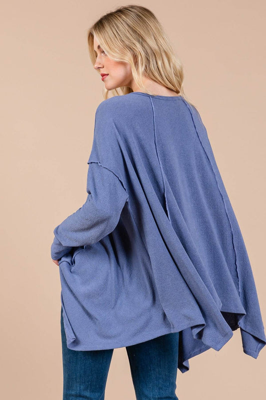 Ces Femme Asymmetrical Long Sleeve top - Shop Style & More | Fresh Looks, Everyday Deals & Free Shipping