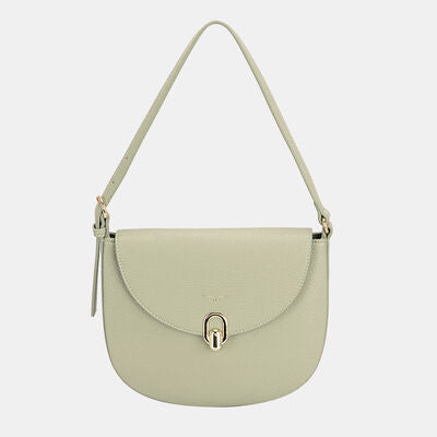 David Jones Metal Buckle Shoulder Bag Greyish Green One Size Bags