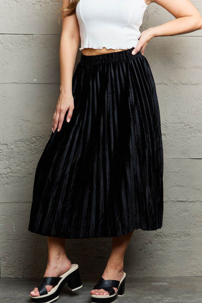 Ninexis Accordion Pleated Flowy Midi Skirt - Shop Style & More | Fresh Looks, Everyday Deals & Free Shipping