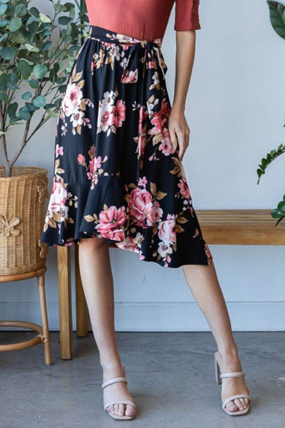 Reborn J Floral Wrap Ruffle Hem Dress - Shop Style & More | Fresh Looks, Everyday Deals & Free Shipping
