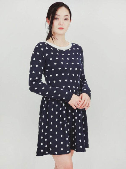 Baby Doll Polka Dot Patterned Sweater Dress - Shop Style & More | Fresh Looks, Everyday Deals & Free Shipping