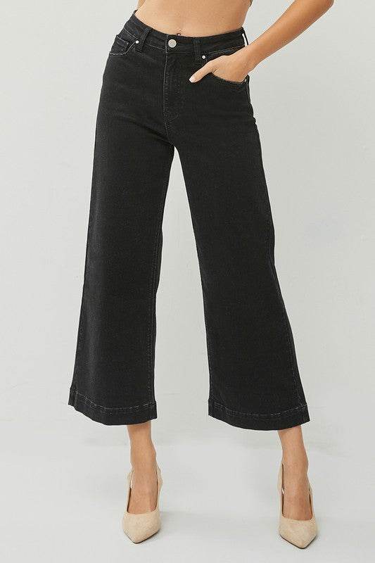 RISEN Full Size High Rise Wide Leg Ankle Jeans Plus Size - Shop Style & More | Fresh Looks, Everyday Deals & Free Shipping