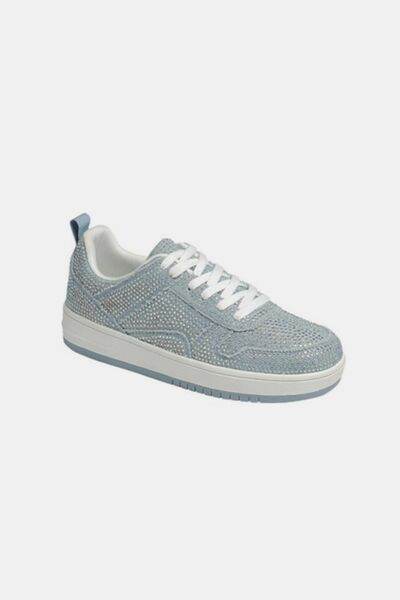 Forever Link Rhinestone Platform Flat Sneakers - Shop Style & More | Fresh Looks, Everyday Deals & Free Shipping