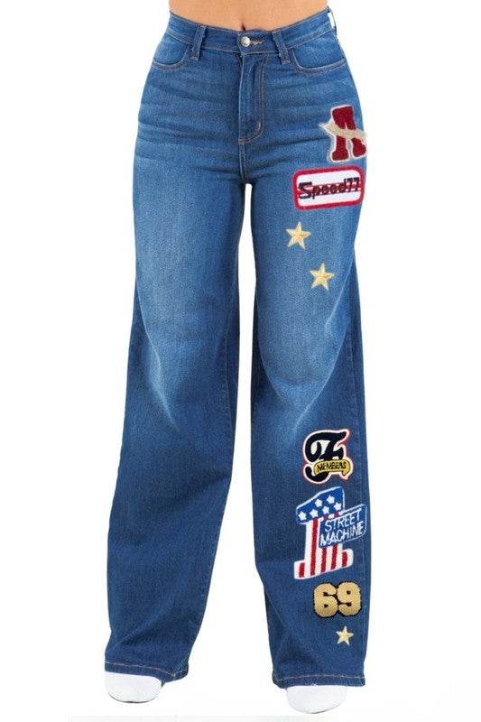 Camila Varsity Wide Leg Jean - Shop Style & More | Fresh Looks, Everyday Deals & Free Shipping