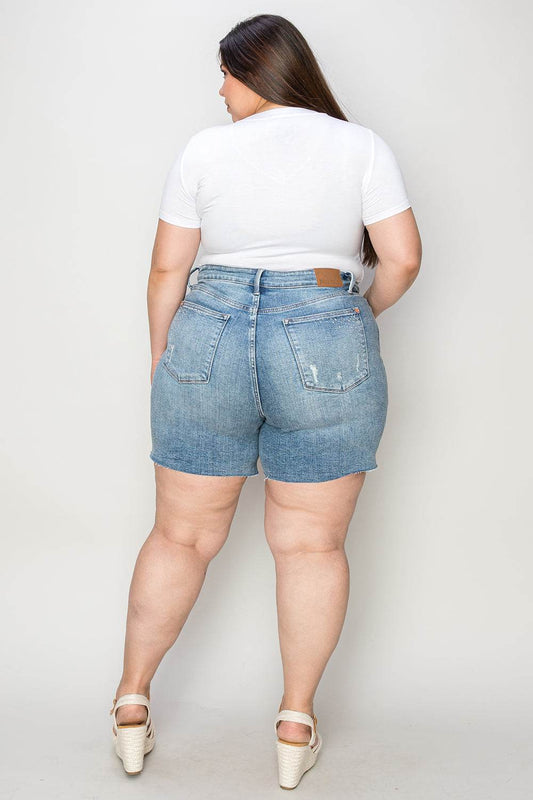 Judy Blue Full Size High Waist Rhinestone Decor Denim Shorts - Shop Style & More | Fresh Looks, Everyday Deals & Free Shipping