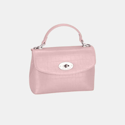 David Jones Texture PU Leather Handbag Pink One Size Bags