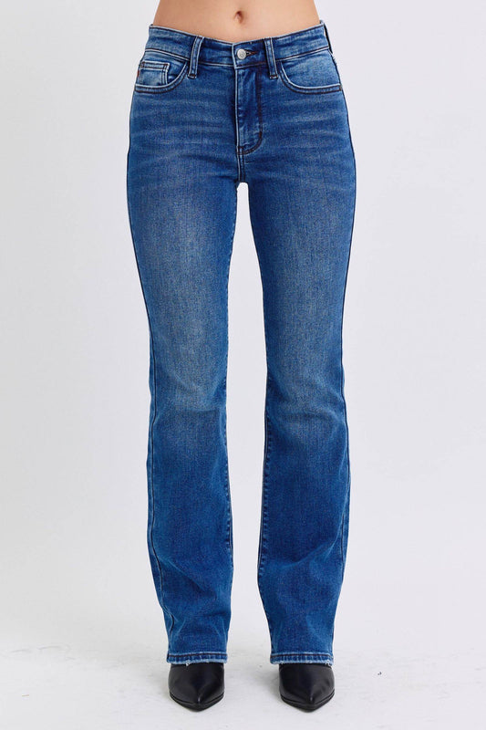 Judy Blue Full Size Run Mid-Rise Bootcut Jeans with Thermal Lining - Shop Style & More | Fresh Looks, Everyday Deals & Free Shipping