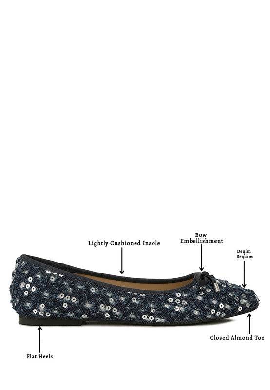 Florent Sequin Flat Bow Ballerinas - Shop Style & More | Fresh Looks, Everyday Deals & Free Shipping